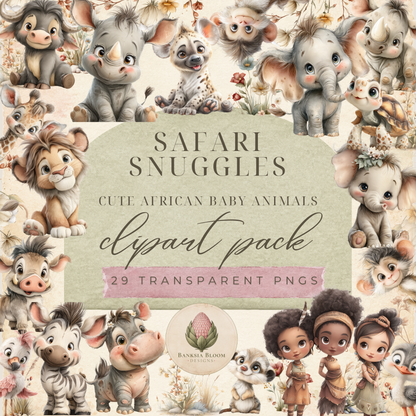 Clipart Pack - Safari Snuggles