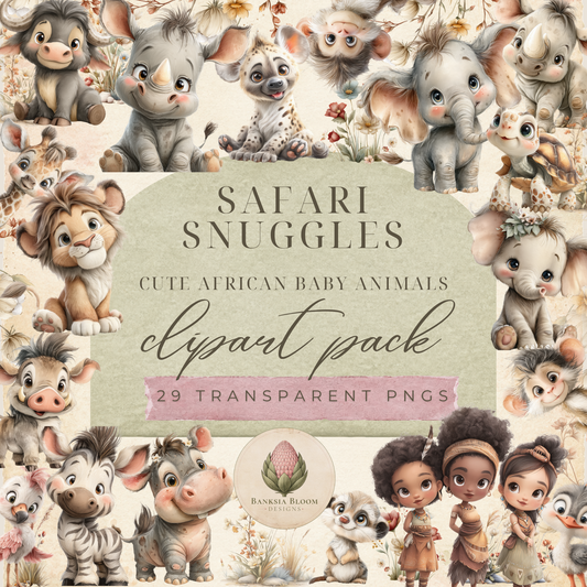 Clipart Pack - Safari Snuggles