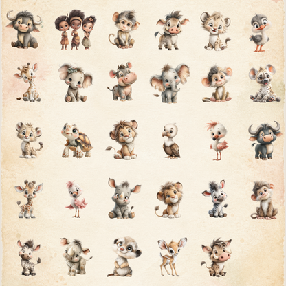 Clipart Pack - Safari Snuggles