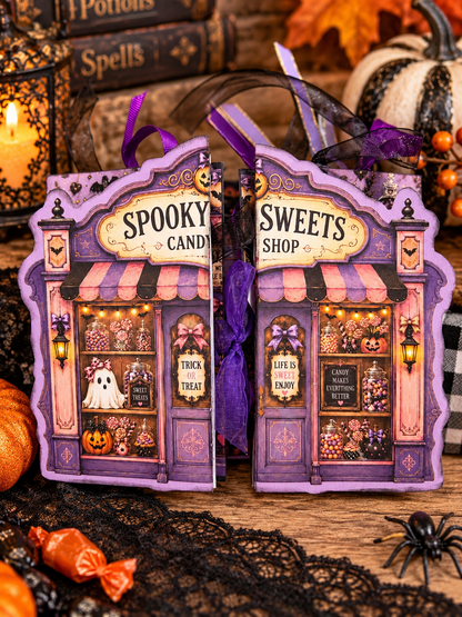 A Sweet Spell Halloween candy shop folio — finished project inspiration