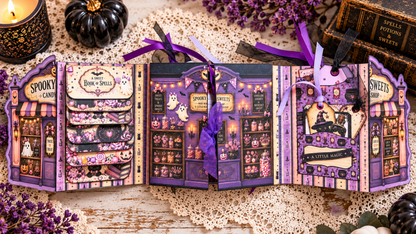 A Sweet Spell Halloween candy shop folio — finished project inspiration