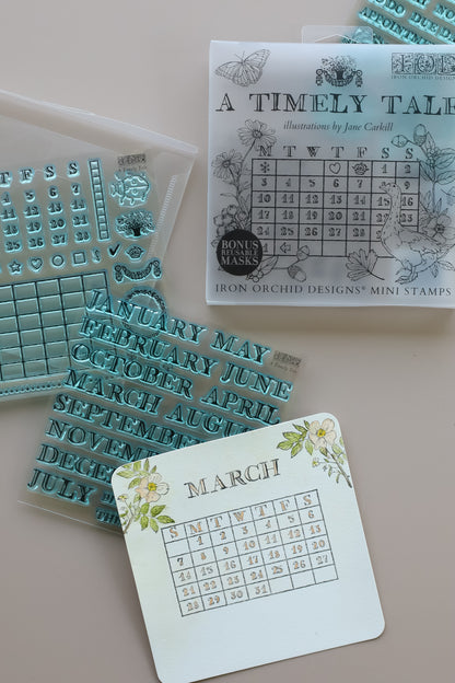 Iron Orchid Designs - Decor Stamp - A Timely Tale (6 x 6)