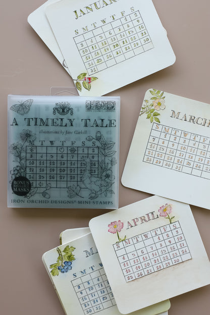 Iron Orchid Designs - Decor Stamp - A Timely Tale (6 x 6)