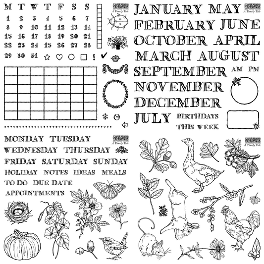 Iron Orchid Designs - Decor Stamp - A Timely Tale (6 x 6)