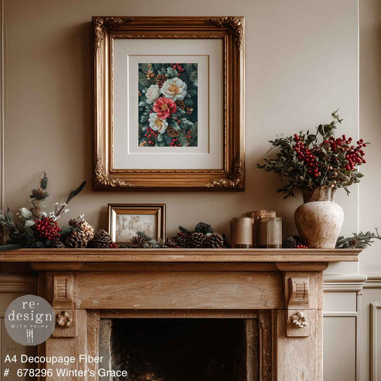 Redesign Decoupage Fiber (A4) - Winters Grace