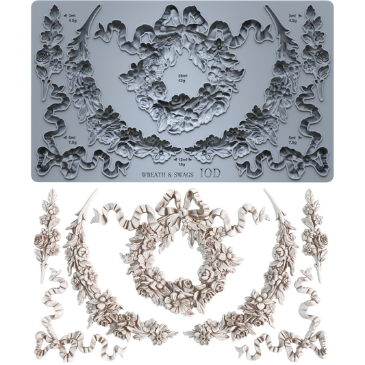 Iron Orchid Designs - Decor Mould - Wreath & Swags