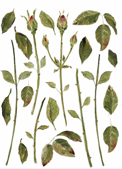 Iron Orchid Designs - Painterly Florals Decor Transfer Pad - Rustic River Home