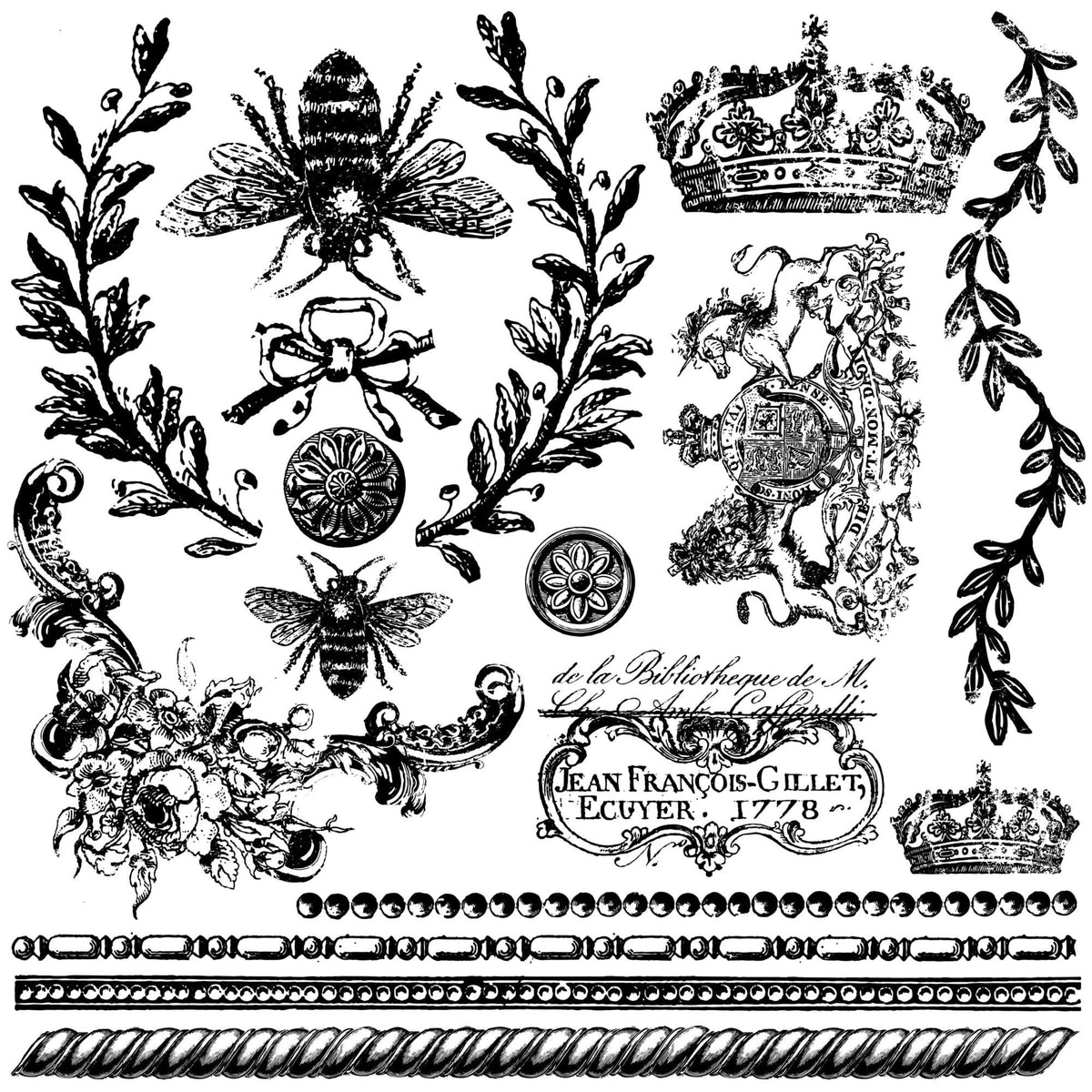Iron Orchid Designs - Queen Bee Stamp - Rustic River Home